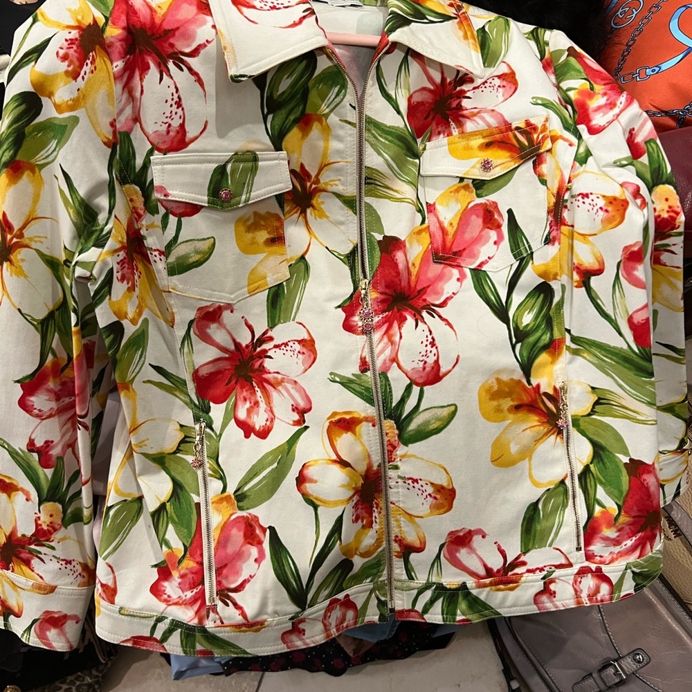 St. John Collection Floral Multicolor Jacket
